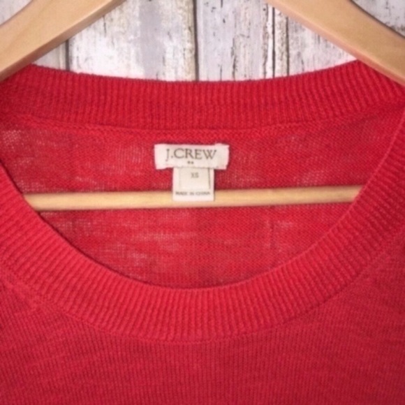 J. Crew Red Sweater Type Blouse - Picture 3 of 4